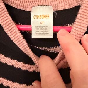Gymboree Pink and Black Striped Knit Top